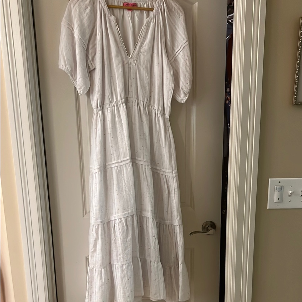 Elegant Betsey Johnson White Maxi Dress- M